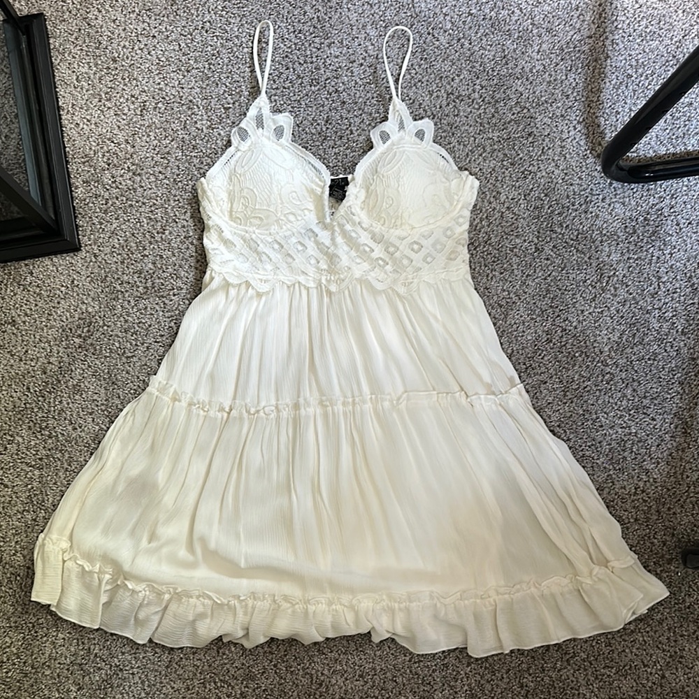 White Lace Dress with spaghetti straps